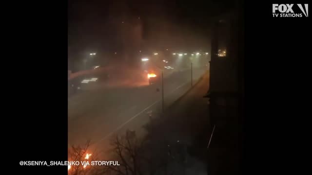 Russia-Ukraine Crisis - Explosions seen amid fighting in Kyiv