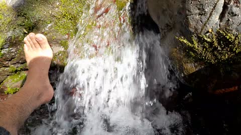 Relaxing sound of flowing water