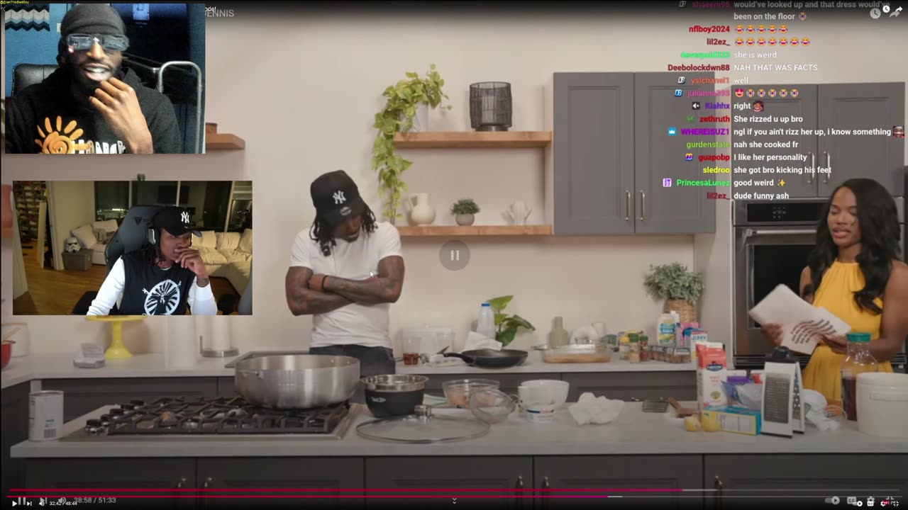 IanTheProducer Tv reacts to Duke Dennis reacts to him and Quenlin BlackWell's cooking show episode!