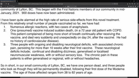 DR. CHARLES D. HOFFE: VACCINE SIDE EFFECTS & DEATHS AT ALARMING RATES