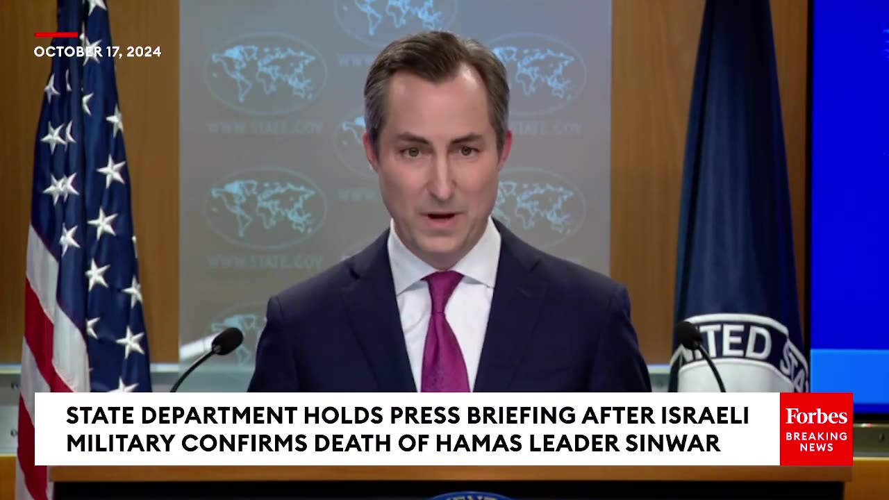 State Department Spokesperson- Sinwar's Successor 'Ought To Pursue A New Path Forward'