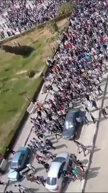 A massive march at the Egyptian Fayoum University; Support for Gaza