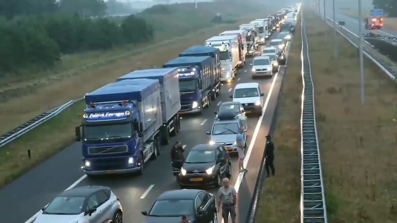 Dutch Farmers’ Protest Covers Roads in Manure & Hay