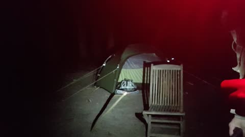 Position test for the lantern for a night vlog