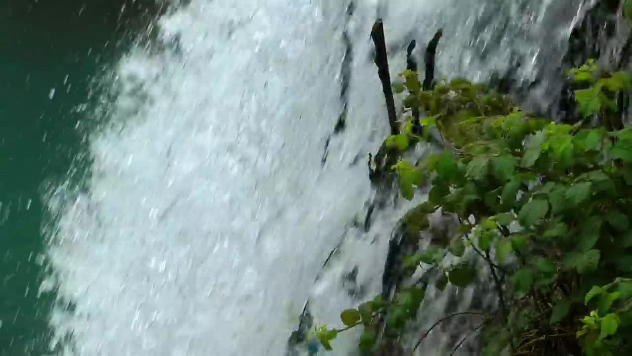 Waterjet of a waterfall, seen close