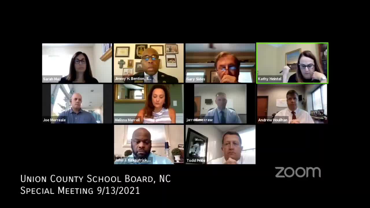 Union County School Board Special Meeting 9/13/2021 Vote To Bring Healthy People Back To Schools