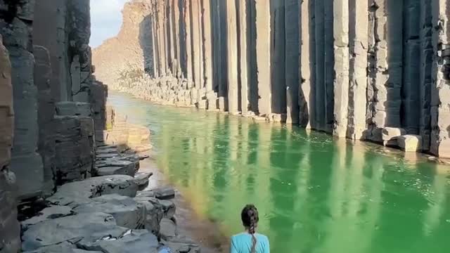 exploring Studlagil Canyon in Iceland 😍😍