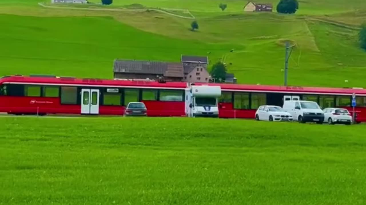 Switzerland Beautiful Train & Nature View