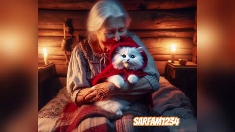 A cute cat save his grandma from evil snake 🥰🎀🌸