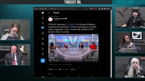 Tim Pool on The View's Whoopi Goldberg smearing TPUSA: "It's all just outright lies."