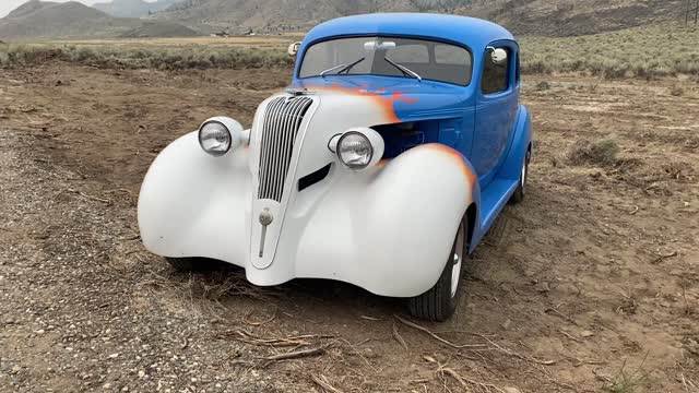 A Customized Car Parked On The Roadside