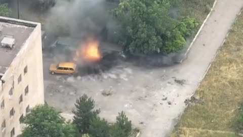 Scenes from Lysychansk: Russian artillery landing on Ukrainian remnants in Lysychansk.