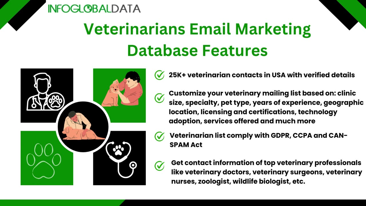 Get the best 100% Phone Verified Veterinarian Mailing List In US From InfoGlobalData