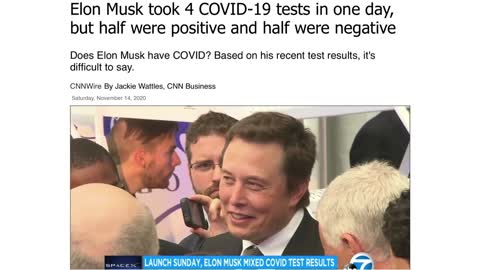 Elon Musk took 4 COVID19 tests in one day...2 were positive, 2 were negative!