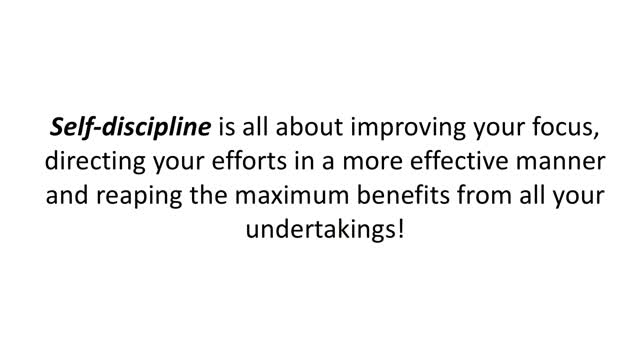 Self-disciplined people can change fate