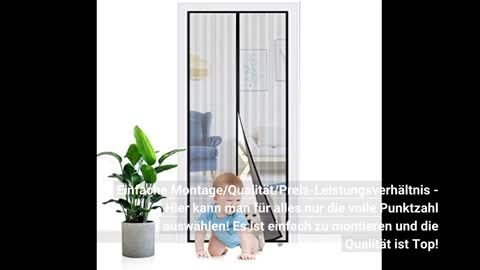 Extsud fiberglas magnet fliegengitter tür,90x210cm magnetvorhang insektenschutz balkontür