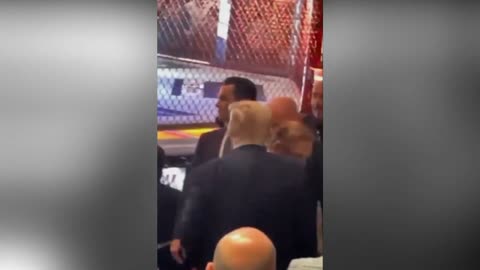 FORMER PRESIDENT DONALD TRUMP WATCH MCGREGOR VS POIRIER UFC