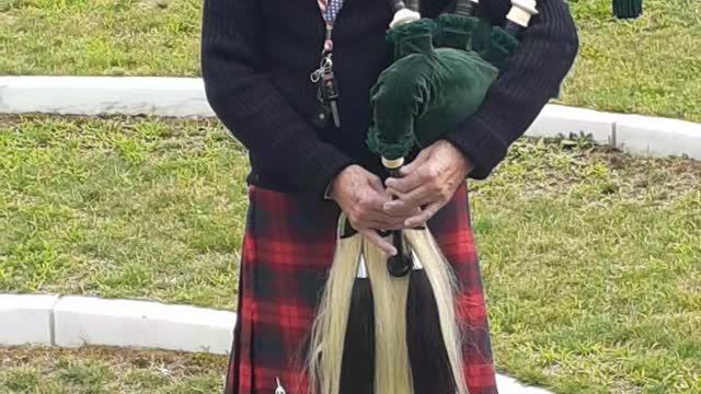 Bagpipes at Vermont Vietnam War Memorial, July 4, 2021