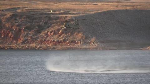 Incredible airdrops from multiple Multiple planes and chinook helicopters on the Roughneck Fire