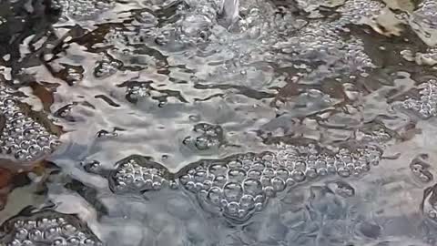 Slow motion water fountain