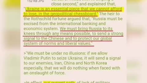 Rothschilds in panic mode of putin control in Ukraine which is the last region of khazars mafia.