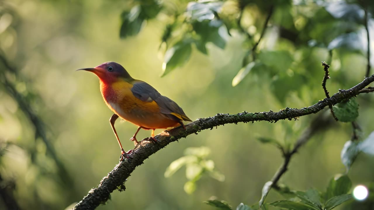 A little Bird sitting on the branch of a tree