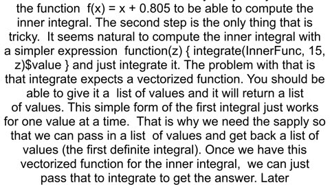 double integral in R