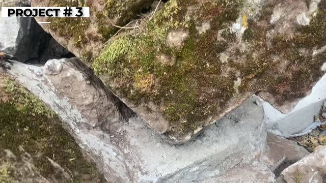 RockGardens, Project #3, How to keep landscape rocks in place on a slop