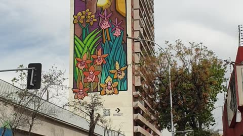 Apartment Mural in Santiago, Chile 🏢🎨🇨🇱