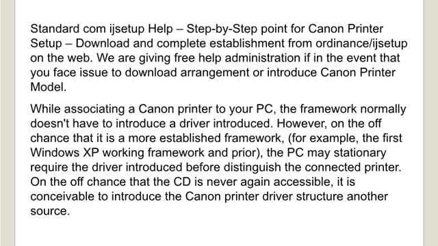 Setup and Install canon/ijsetup