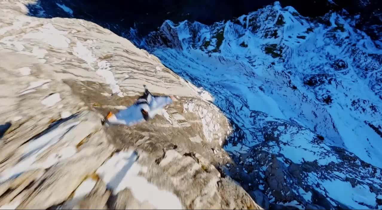 A jumper with a wingsuit flyer!
