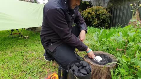 SOLO Overnight Camp in RAIN - Naturehike Mongar + Tarp