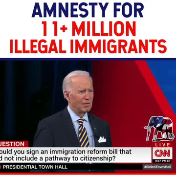 Biden Supports Amnesty for 11 Million Illegal Aliens