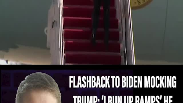 FLASHBACK TO BIDEN MOCKING TRUMP: 'I RUN UP RAMPS' HE 'STUMBLES DOWN RAMPS'