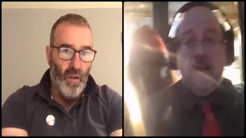 Christophe Chalençon et Leo Nicolian suite à la sortie du tribunal 221021