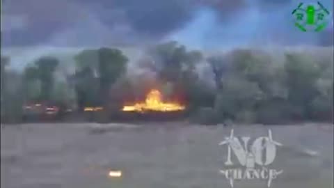Ukrainian drone drops molten thermite igniting Russian-held treeline