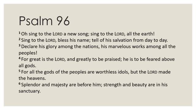 Psalm 96 Devotion