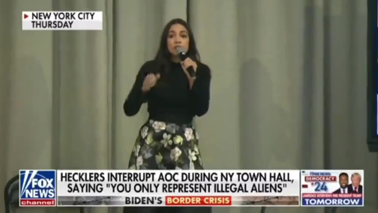 Hecklers interrupt AOC during NY Town Hall saying