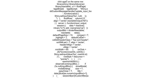 modalDialog not opening after clicking on the same row in reactable