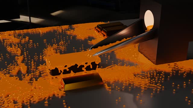 Satisfying (or unsatisfying) Molten Metal Pouring -CGI