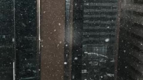 Snowing city