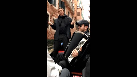 4-15-2018, Venice Italy, Gondola Ride With Singer & Accordian Player