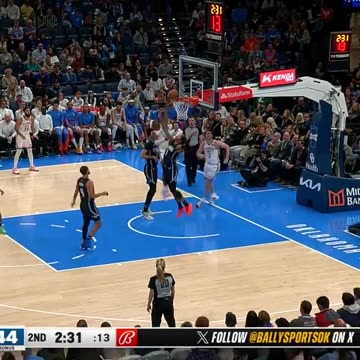 NBA - SGA gets shifty and puts it home with the left 💪 Magic-Thunder