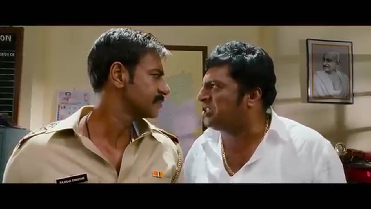 Prakash Raj Threatens Ajay Devgn | Singham | Movie Scene