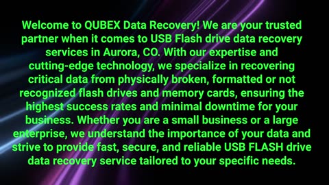 Qubex Data Recovery | Best USB Drive Recovery in Aurora, CO