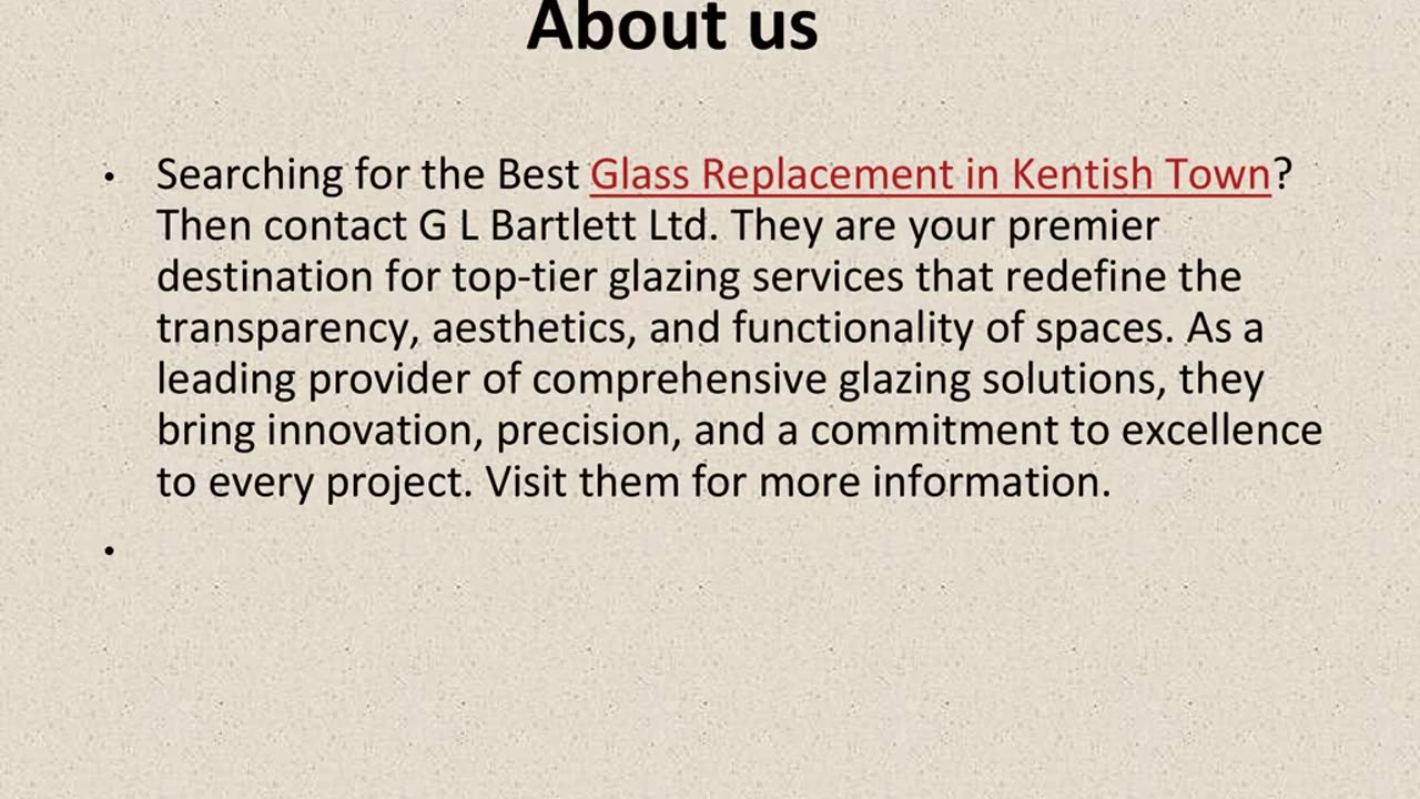 Get The Best Glass Replacement in Kentish Town.