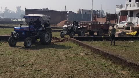 Tractor pulls put other tractor