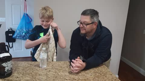 Dad Pranks Son and Splashes Water on his Face.