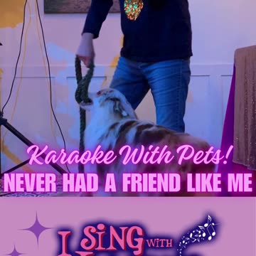 Pet Karaoke | Never Had A Friend Like Me Featuring Swirl The Dog | I Sing With Jeannie Karaoke