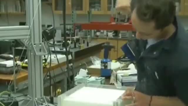 This non-newtonian fluid turns into solid when sudden pressure is applied